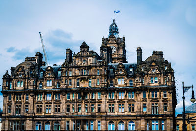 Low angle view of buildings against sky