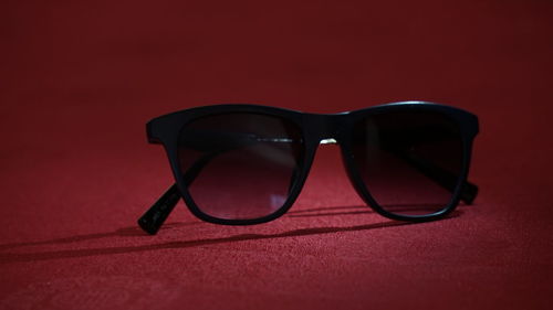 Close-up of sunglasses on table