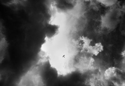 Low angle view of cloudy sky