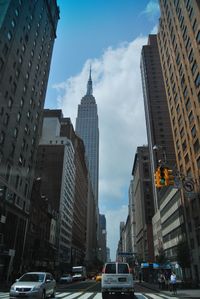 Low angle view of skyscrapers