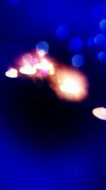 Defocused image of illuminated lights