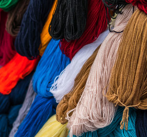 Full frame shot of multi colored umbrellas for sale