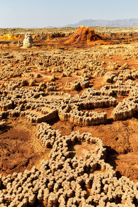 Aerial view of desert