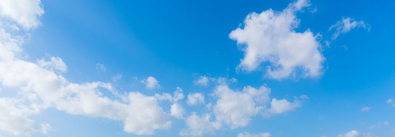 Low angle view of clouds in blue sky