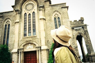 Low angle view of church