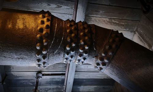 High angle view of hanging from ceiling in building