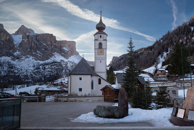 San vigilio church in colfosco- gothic style - in alta badia, italy.