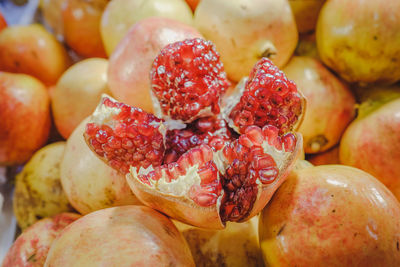 Full frame shot of fruits for sale in market