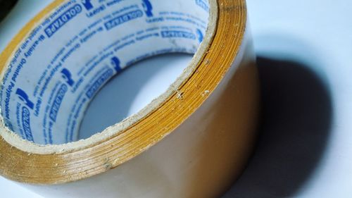 High angle view of fork in plate