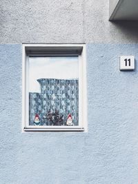 Close-up of window on wall