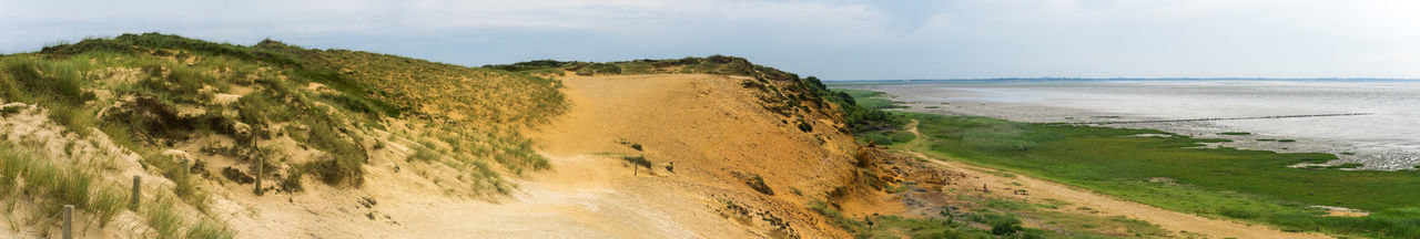 Panoramic view of beach against sky