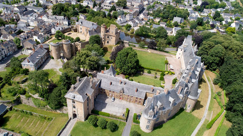 Aerial view of chateau de chateaubriant