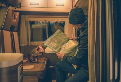 Man holding map