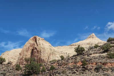 Scenic view of rocky mountains against sky