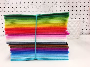 Stack of multi colored pencils