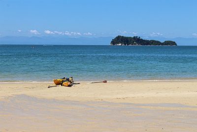 Scenic view of sea against sky, abel - tasman national park