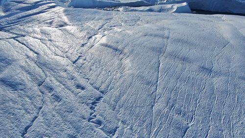 Full frame shot of snow covered land