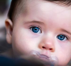 Close-up portrait of cute baby