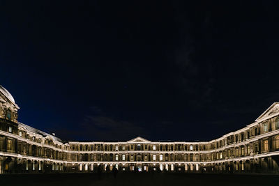 View of historic building at night