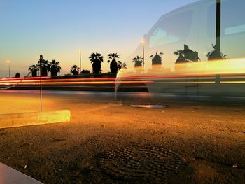 Road against sky during sunset