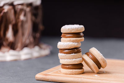 Close-up of cupcakes on table