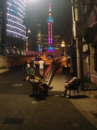 Cat in front of building