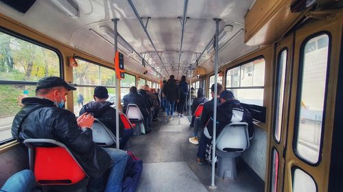 People sitting in train