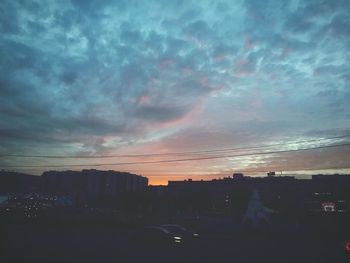 View of cloudy sky at sunset