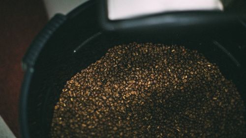 Close-up of roasted coffee beans