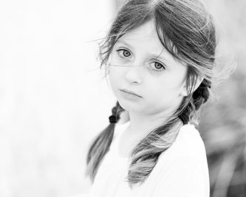 Portrait of girl against defocused background
