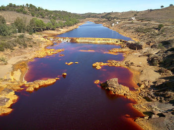 Scenic view of river against sky