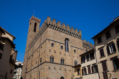 The historical palazzo del bargello built in 1256 to house the police chief of florence