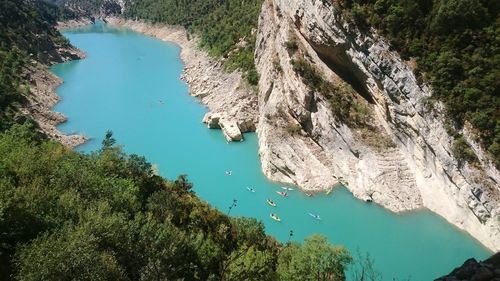 High angle view of congost de mont-rebei