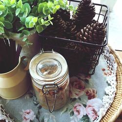 Close-up of potted plant on table