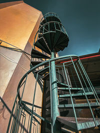 Low angle view of spiral staircase