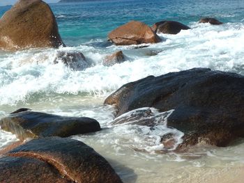 Scenic view of sea waves