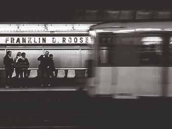 Train at subway station