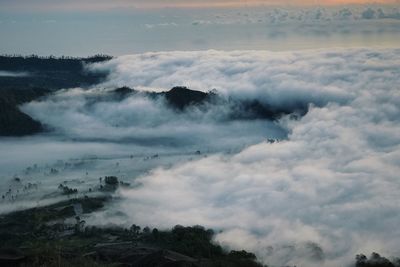 High angle view of cloudscape against sky