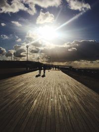 Sun shining through clouds