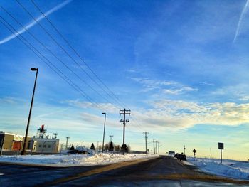 Road against cloudy sky