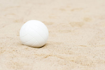 High angle view of ball on sand