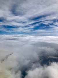 Aerial view of cloudscape