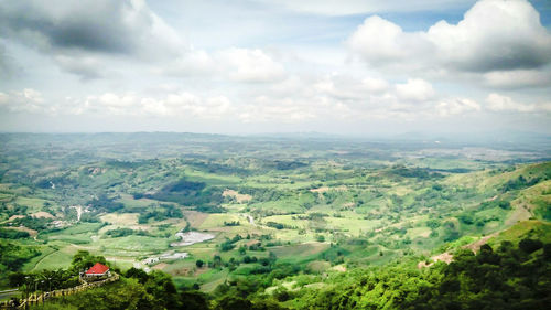 Aerial view of rural landscape