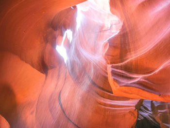 Low angle view of rock formation