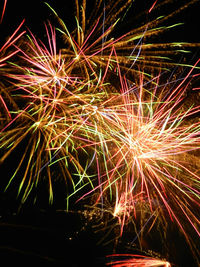 Low angle view of firework display