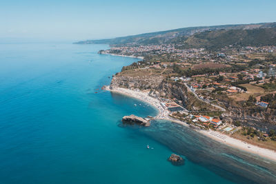 Holiday coast in calabria region during summer period