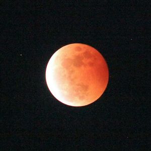 Low angle view of moon in sky