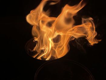 Close-up photo of a flame