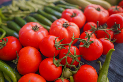 Close-up of tomatoes for sale at market