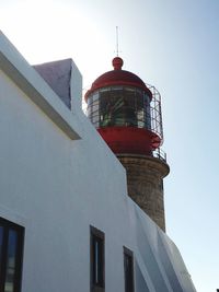 Low angle view of built structure against clear sky